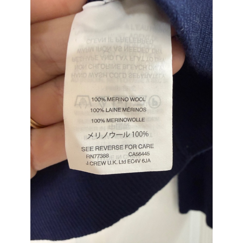 J.Crew Wrap Sweater Womens XXS Navy Blue NEW Merino Wool V-Neck - Picture 4 of 7